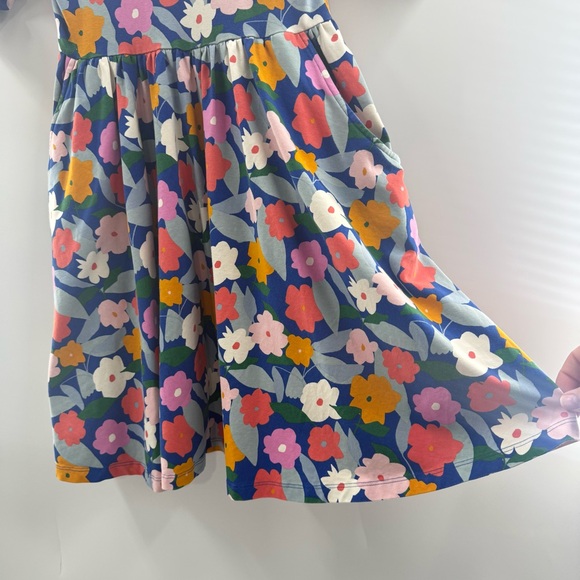 Hanna Andersson Colorful Flowers Print Skater Dress Pockets Dress Girl’s Size 8 - Picture 5 of 12